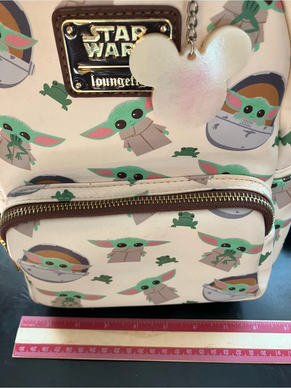 Loungefly Beige Baby Yoda (The Child) Kids Mini Backpack